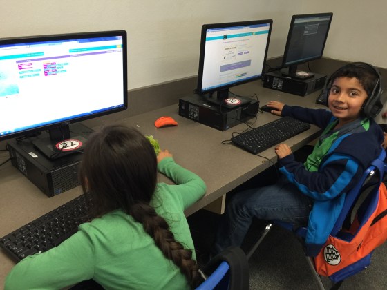 Brandon is excited to have completed his Hour of Code.