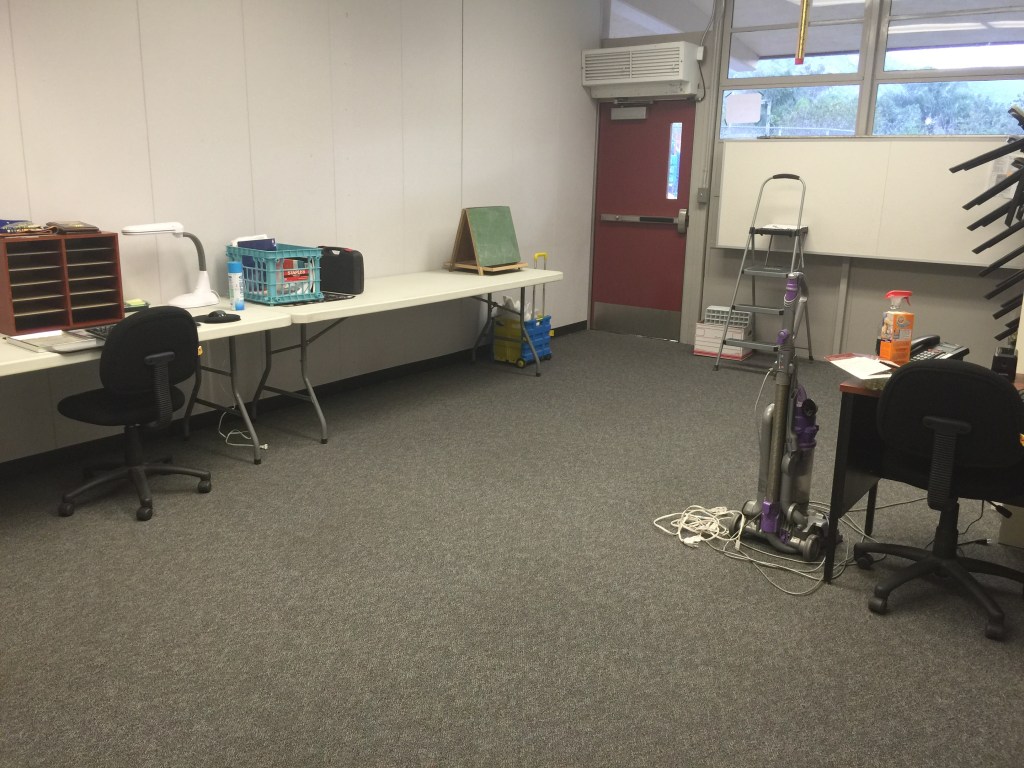 One view of my new work space